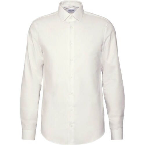 Textil Homem Camisas mangas comprida Calvin slim-fit Klein Jeans K10K111627 Branco