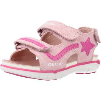 Sapatos Rapariga Sandálias Geox B SANDAL DELHI GIRL Rosa