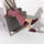Sapatos Mulher Chinelos Birkenstock Zermatt Rivet Vermelho