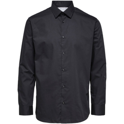 Textil Mulher camisas Selected Regethan Classic Overhemd Zwart Preto