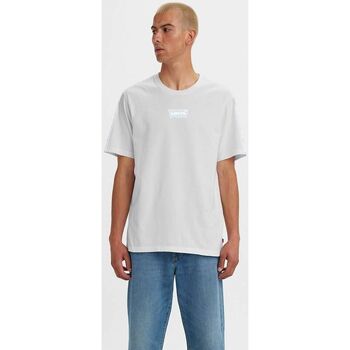 Textil Homem T-shirts e Pólos Levi's 16143 0831 RELAXED FIT-TAPE WHITE Cinza