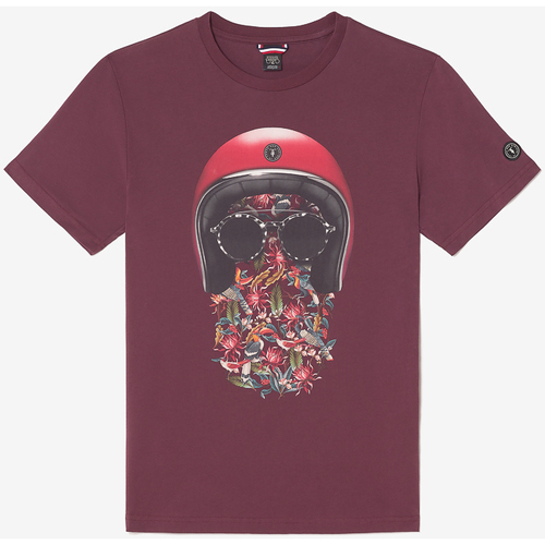 Textil Homem T-shirts e Pólos Franjas / Pompons T-shirt GREGOR Vermelho