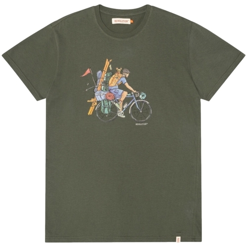 Textil Homem Vestuário homem a menos de 60 Revolution T-Shirt Regular 1333 CYC - Army Verde