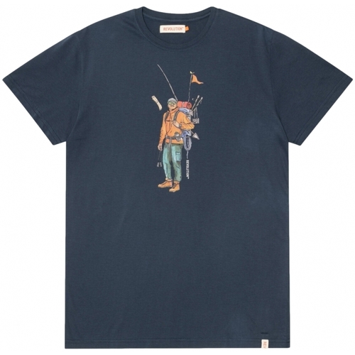 Textil Homem Vestuário homem a menos de 60 Revolution T-Shirt Regular 1333 HIK - Navy Azul