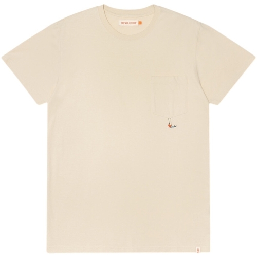 Textil Homem T-shirts e Pólos Revolution T-Shirt Regular 1330 SWI - Off White Branco