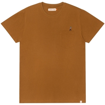 Textil Homem T-shirts e Pólos Revolution T-Shirt Regular 1330 HIK - Light Brown Castanho