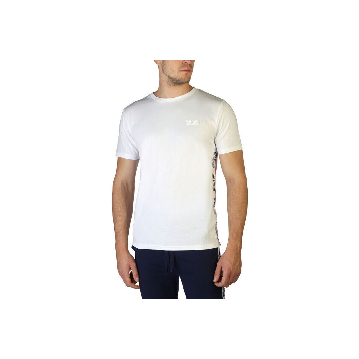 Textil Homem T-Shirt button-front mangas curtas Moschino - 1903-8101 Branco