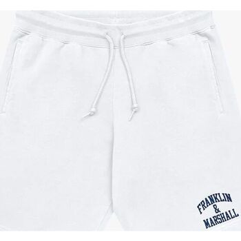 Textil Homem Shorts / Bermudas Franklin & Marshall JM4007-2000P01 ARCH LETTER-011 OFF WHITE Branco