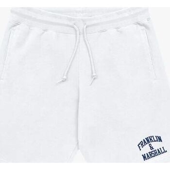 Textil Homem Shorts Kiera / Bermudas Franklin & Marshall JM4007-2000P01 ARCH LETTER-011 OFF WHITE Branco