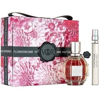 beleza Mulher Coffret de perfume Viktor & Rolf Set Flowerbomb perfume 50ml + Mini 10ml Set Flowerbomb perfume 50ml + Mini 10ml