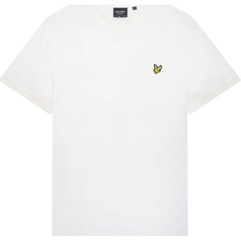 Textil Homem T-shirts e Pólos Lyle & Scott TS1809V MILANO TRIM-626 WHITE Branco