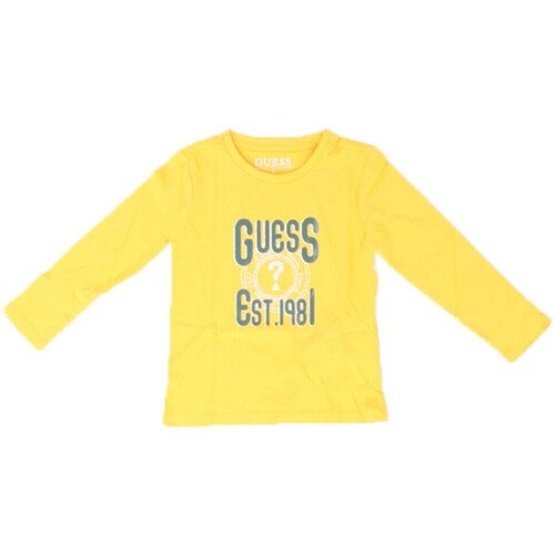 Textil Rapaz T-shirt mangas compridas Guess N3YI24K8HM4 Amarelo