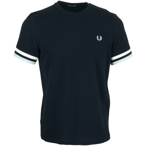 Textil Homem Loose Fit Crew Sweatshirt Fred Perry Bold Tipped Pique Azul