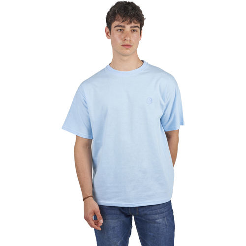 Textil Homem Shirt Jacket In Cotton And Linen Superb 1982 SPRBCA-2204-BLUE Azul