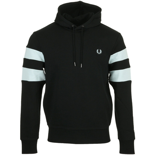 Textil Homem Sweats Fred Perry Tipped Sleeve Hooded Sweat Preto