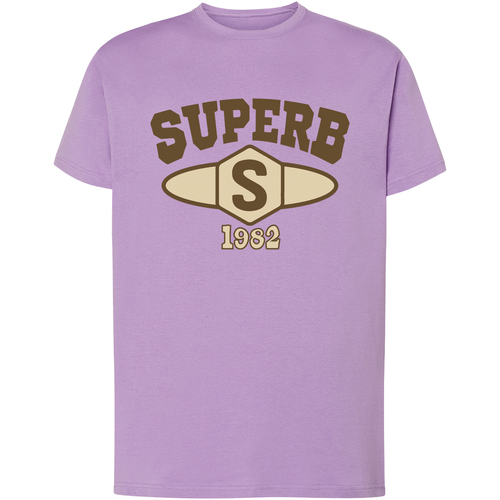 Textil Homem T-Shirt mangas pod Superb 1982 SPRBCA-2201-LILAC Violeta