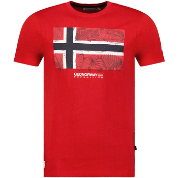 Textil Homem T-Shirt mangas curtas Geographical Norway SW1239HGNO-CORAL Vermelho