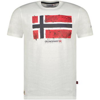 Textil Homem T-Shirt mangas curtas Geographical Norway SW1239HGNO-WHITE Branco