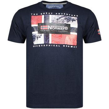 Textil Homem Instajunction Captain Men's T-Shirt Geographical Norway SW1240HGN-NAVY Marinho