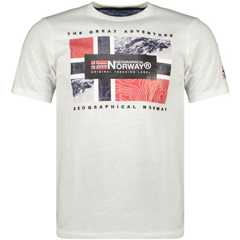 Textil Homem T-Shirt mangas curtas Geographical Norway SW1240HGN-WHITE Branco