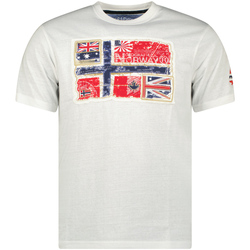 Textil Homem T-Shirt mangas curtas Geographical Norway SW1245HGN-WHITE Branco