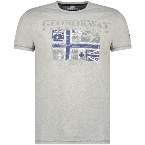 Textil Homem T-Shirt mangas curtas Geographical Norway SW1270HGNO-BLENDED GREY Cinza