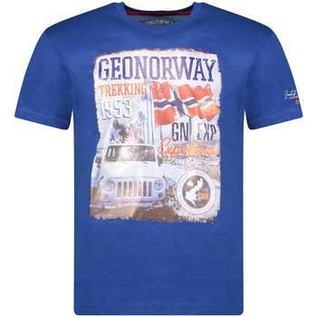 Textil Homem T-Shirt mangas curtas Geographical Norway SW1959HGNO-ROYAL BLUE Azul