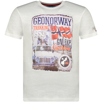 Textil Homem T-Shirt mangas curtas Geographical Norway SW1959HGNO-WHITE Branco