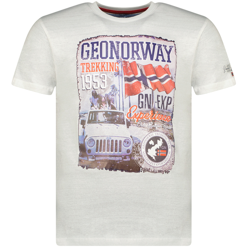 Textil Homem T-Shirt mangas curtas Geo Norway SW1959HGNO-WHITE Branco