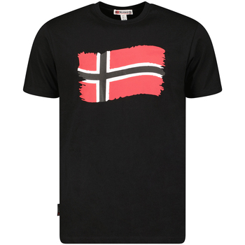 Textil Homem T-Shirt Man mangas curtas Geographical Norway SX1078HGN-BLACK Preto