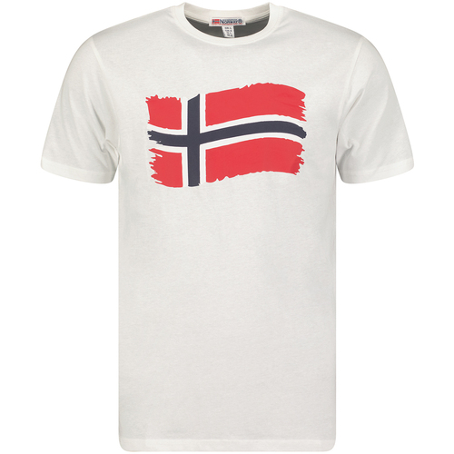 Textil blazerm T-Shirt KAWEM mangas curtas Geographical Norway SX1078HGN-WHITE Branco