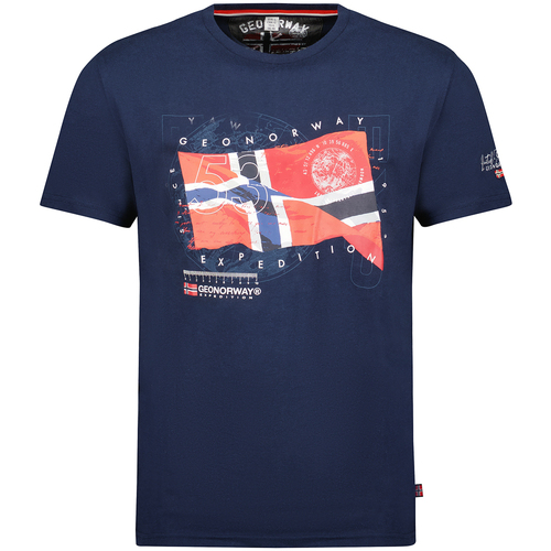 Textil Homem T-Shirt mangas curtas Geographical Norway SX1285HGNO-NAVY Marinho