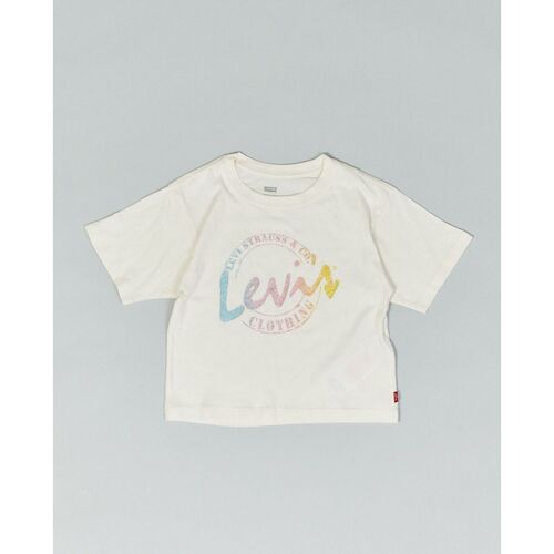 Textil Rapariga T-shirts e Pólos Levi's 4EH190 MEET ANG GREET SCRIPT-W5I Branco