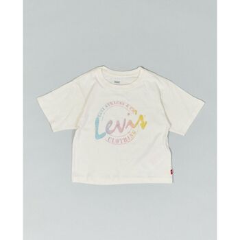 Textil Rapariga T-shirts e Pólos Levi's 4EH190 MEET ANG GREET SCRIPT-W5I Branco
