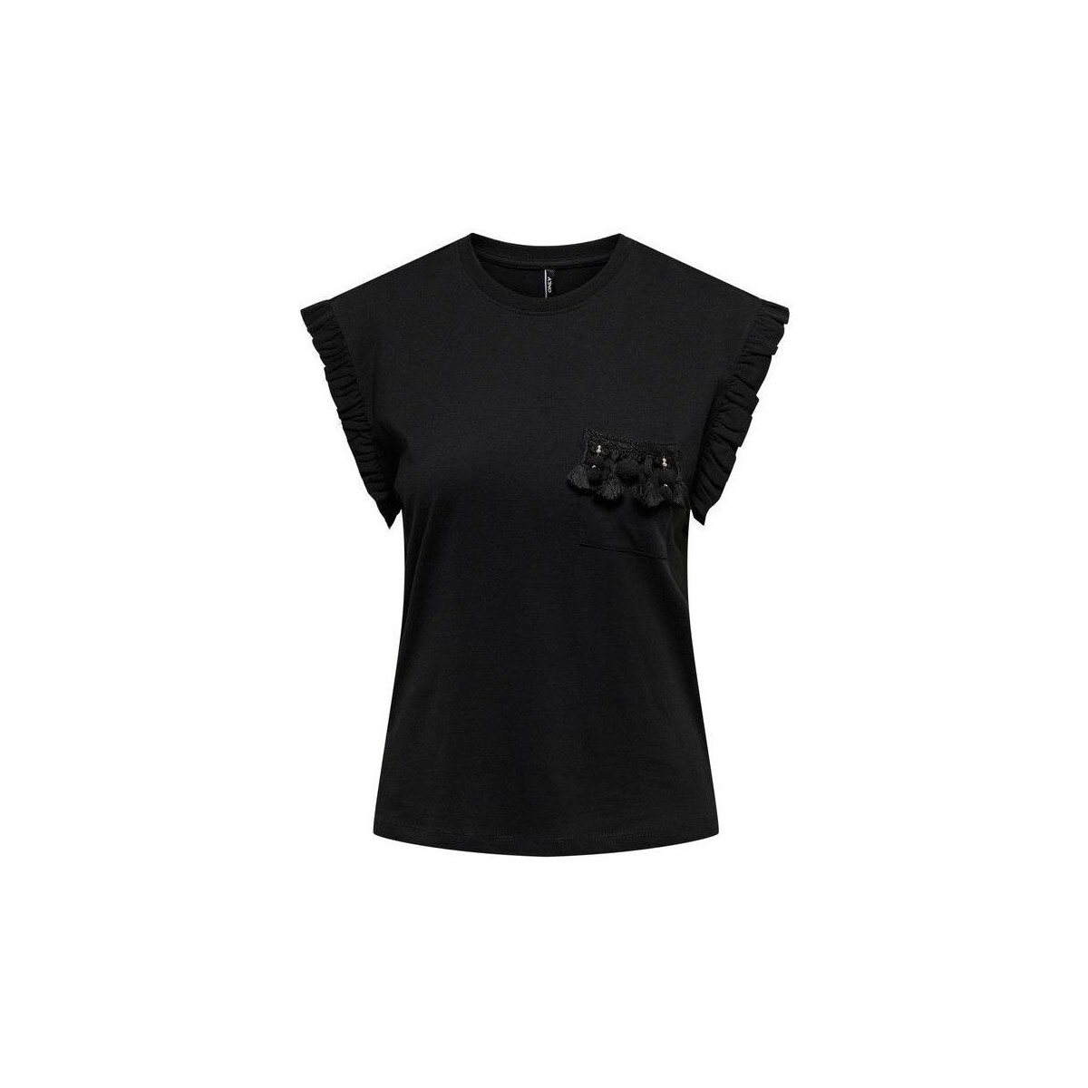 Textil Mulher T-shirts e Pólos Only 15289732 FILIPPA-BLACK Preto