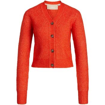 Textil Mulher camisolas Jjxx 12243654 REGINA CARDIGAN-POINCIANA Vermelho
