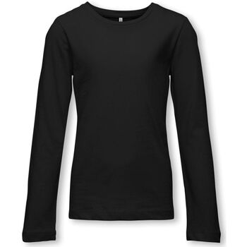 Textil Rapariga T-shirts med e Pólos Only 15299770 NEW LS-BLACK Preto