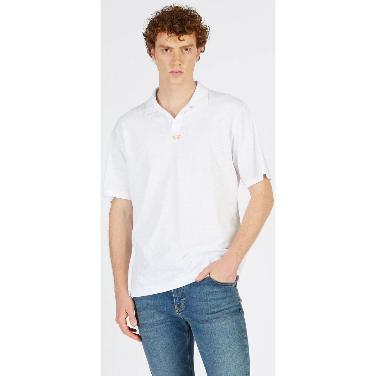 Textil Homem T-shirt 3-stripes Orange CCMP05 JS259-00001 Branco