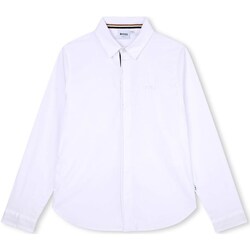 Textil Rapaz Camisas mangas comprida BOSS J25Q03 Branco