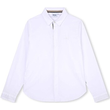 Textil Rapaz Camisas mangas comprida BOSS J25Q03 Branco