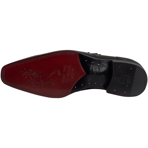 Jeffery-West Sapatos de couro com fivela polida Preto
