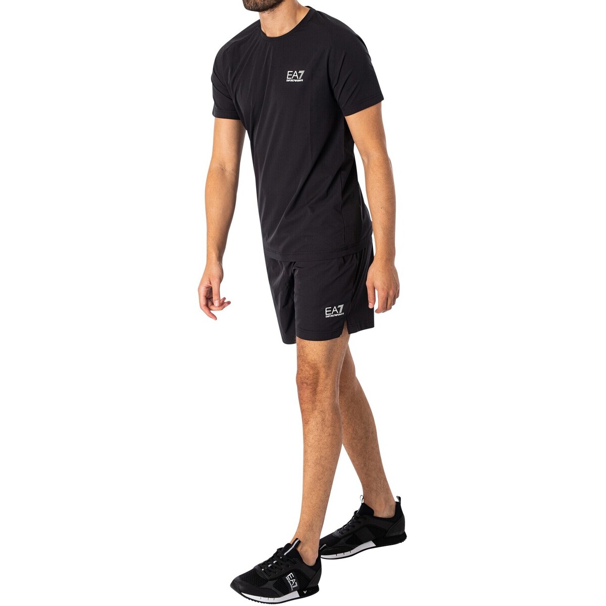 Textil Homem T-Shirt mangas curtas Emporio Armani EA7 Conjunto de calções e t-shirt com logótipo Ventus Preto