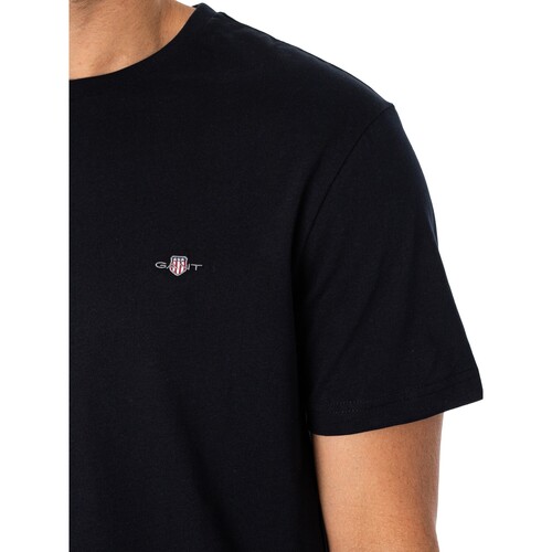 Gant T-shirt normal com escudo Preto