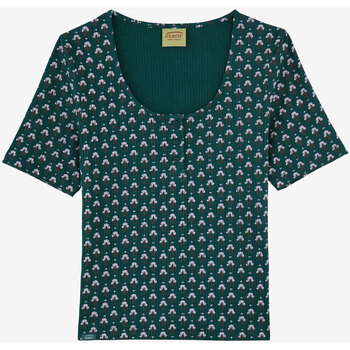 Textil Mulher Cotton Jersey T-shirt W Vinyl Logo Oxbow Tee Verde