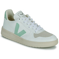 Sapatos Mulher Sapatilhas Veja SUEDE V-10 Branco / Verde