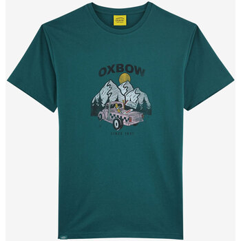 Textil Homem Cotton Jersey T-shirt W Vinyl Logo Oxbow Tee Verde