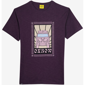 Textil Homem Cotton Jersey T-shirt W Vinyl Logo Oxbow Tee Violeta