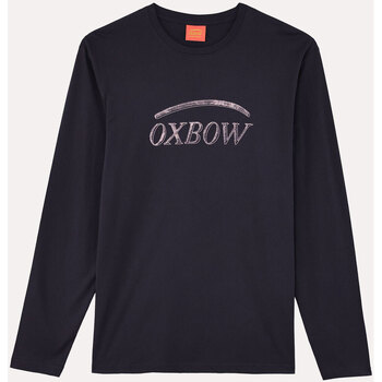 Textil Homem Cotton Jersey T-shirt W Vinyl Logo Oxbow Tee Azul