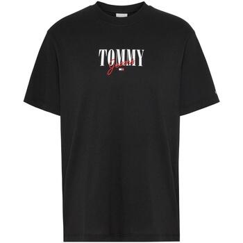 Textil Mulher T-shirts e Pólos Tommy Jeans  Preto