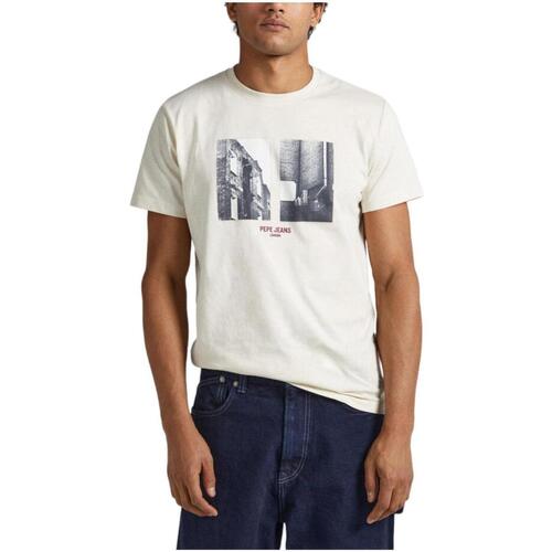 Textil Homem T-Shirt mangas curtas Pepe jeans  Bege